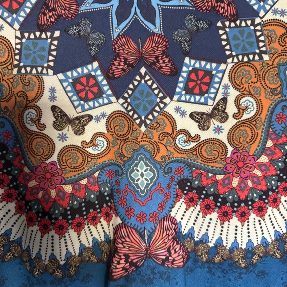 Adidas x Farm Rio Butterfly Borbomix Floral Blue and Pink Graphic Sweatshirt M - Picture 9 of 12